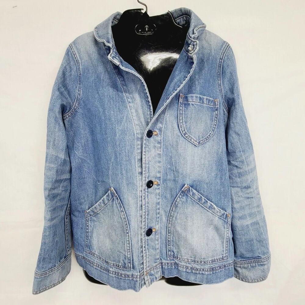 Madewell Joshua Tree Denim Jacket Peter Pan Collar Size S